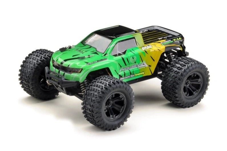 Absima Mini AMT: Tiny Terror Truck Ready to Roar! 4WD Monster Mayhem! Yellow and Green Fury!